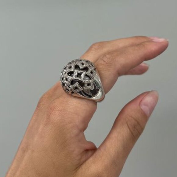 David Yurman Quatrefoil Diamond Ring - Picture 6 of 6